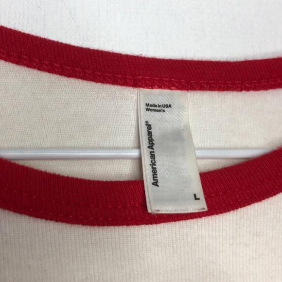 American Apparel "Broken Record" Baseball Tee - Picture 3 of 3